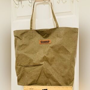 OUT OF THE WOODS Costco Supernateral Paper Olive Green Tote Bag